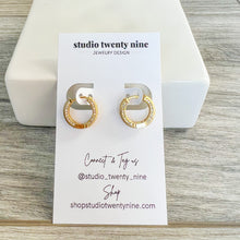 Load image into Gallery viewer, Gold Filled CZ Huggie Earrings
