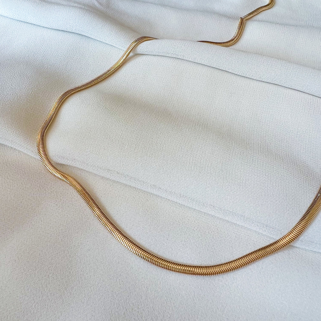 Gold Filled Slinky Snake Chain Necklace