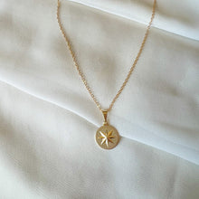 Load image into Gallery viewer, The Seeker - Textured Coin Compass Necklace
