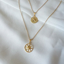 Load image into Gallery viewer, The Seeker - Textured Coin Compass Necklace
