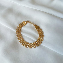 Load image into Gallery viewer, Gold Filled Wide Watch Link Bracelet
