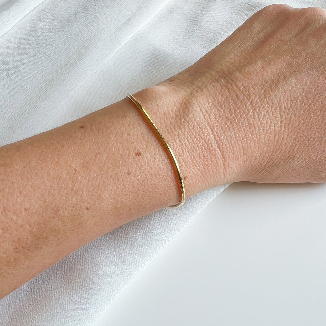Gold Filled Skinny Snake Chain Bracelet