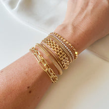 Load image into Gallery viewer, Gold Filled Wide Watch Link Bracelet
