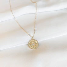 Load image into Gallery viewer, Into Your Light - Sunburst Coin Necklace
