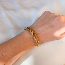 Load image into Gallery viewer, Gold Filled Chunky Rope Bracelet
