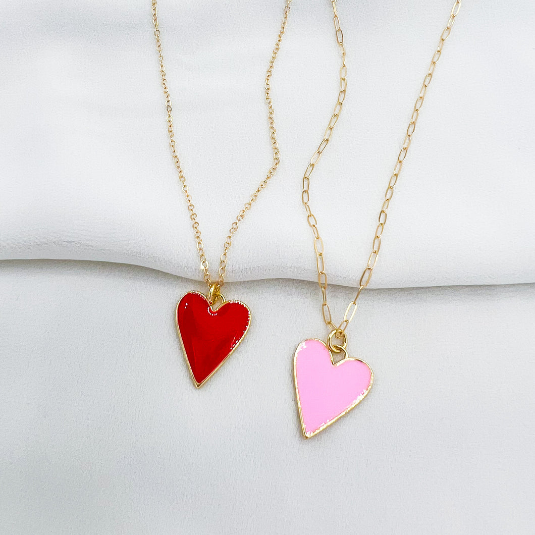 Bright and Beautiful BFF Heart Necklaces